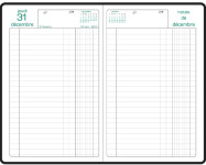 EXACOMPTA Agenda Carré Euro/Cents, 135 x 210 mm, 2026, noir