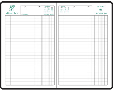 EXACOMPTA Agenda Carré Euro/Cents, 135 x 210 mm, 2026, noir