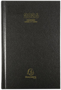 EXACOMPTA Agenda Couronne, Euros et cents, 2026, assorti