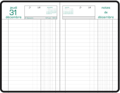 EXACOMPTA Agenda Couronne, Euros et cents, 2026, assorti