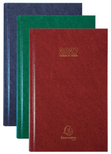 EXACOMPTA Agenda Carré Euro/Cents 135 x 210 mm, 2026,assorti