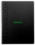 RHODIA Cahier à spirale GREENPAD, A5+, quadrillé, noir RHODIA Cahier à spirale GREENPAD, A5+, quadrillé, noir