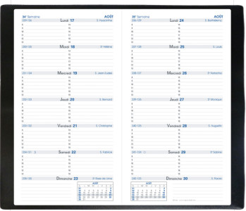 QUO VADIS Agenda de poche Silma, 88 x 170 mm, 2026, noir