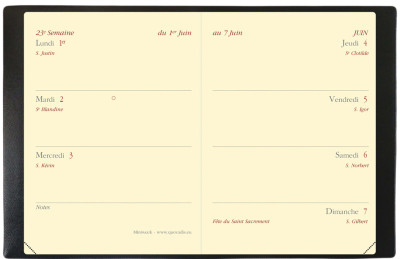 QUO VADIS Agenda de poche MINIWEEK, 2026, Impala noir