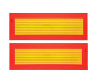 IWH Plaque réfléchissante arrière de remorques, 565 x 195 mm