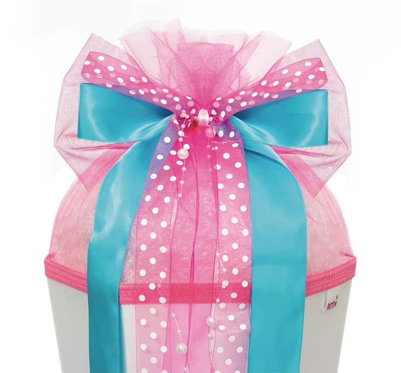 Fin de série : Nud pour cône scolaire ROTH « Pink Dots », bleu clair