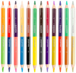 Kores Crayon de couleur Kolores JUMBO DUO, étui carton de 12 Kores Crayon de couleur Kolores JUMBO DUO, étui carton de 12