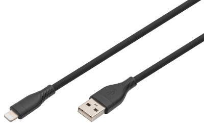 DIGITUS Câble silicone, USB-A - Lightning, 2,0 m