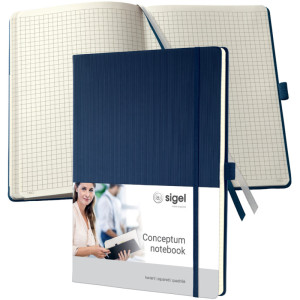 sigel Carnet de notes Conceptum, A4, uni, bleu