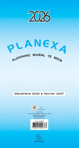 EXACOMPTA Planning mural PLANEXA 2026, dépliant 15 mois