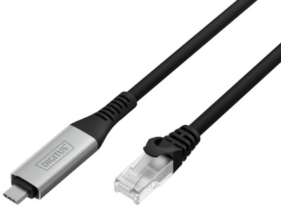 DIGITUS Câble Ethernet USB 3.2, USB-C - RJ45 mâle, 5 m