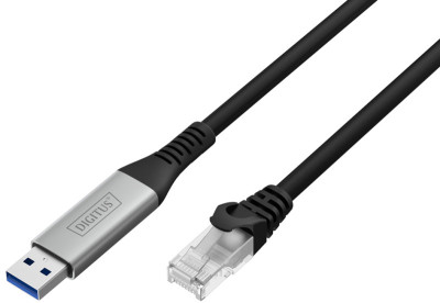 DIGITUS Câble Ethernet USB 3.2, USB-A - RJ45 mâle, 3 m