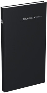 LECAS Agenda journalier Comptoir, 2026, 150 x 270 mm, noir