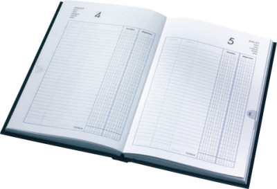 LECAS Agenda journalier Recettes/Dépenses 2026, 140 x 220 mm