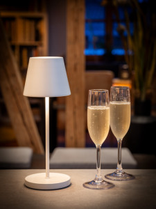 APS Akku LED-Tischleuchte MERLE, gold