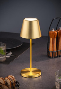 APS Akku LED-Tischleuchte MERLE, gold