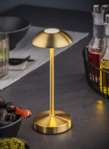 APS Akku LED-Tischleuchte ALVA, gold