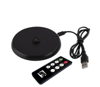 Lampe de table LED à piles APS ANTON, noire