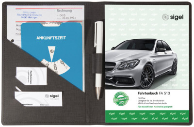 sigel Reliure pour manifold, A6 paysage, PU, anthracite