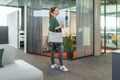 Sacoche Business en feutre Sigel, sacoche de bureau Basic M, gris clair