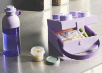LEGO Boîte à goûter avec poignée, violet translucide