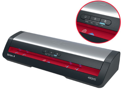 GBC Plastifieuse 480HS, jusqu'au format A3,noir/argent/rouge