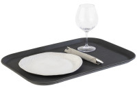 Plateau de service APS NOSLIDE, 530 x 20 x 365 mm, noir Plateau de service APS NOSLIDE, 530 x 20 x 365 mm, noir