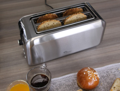 Little balance Grille-pain 4 tranches Dual Inox