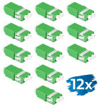 Ensemble de coupleurs fibre optique LogiLink, 2 x LC Duplex, sans bride, vert