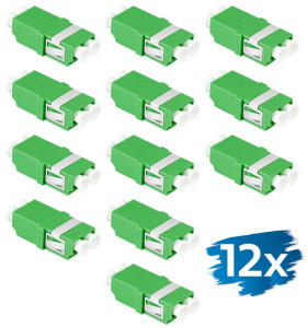 Ensemble de coupleurs fibre optique LogiLink, 2 x LC Duplex, sans bride, vert