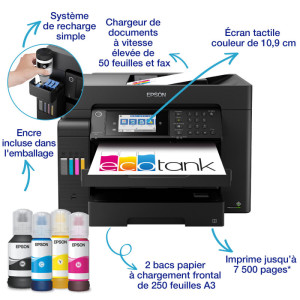 EPSON EcoTank ET-16605 Imprimante jet d'encre couleur multifonction A3 rechargeable