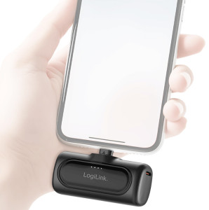 LogiLink Powerbank, 5 000 mAh, 2x USB-C, noir