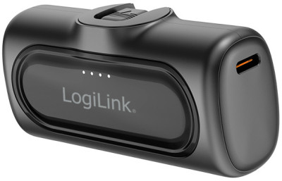 LogiLink Powerbank, 5.000 mAh, 2x USB-C, schwarz
