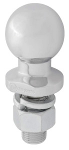 IWH Rotule d'attelage, boule de 50 mm, argent