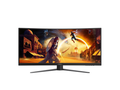 AOC : 34 W VA 1500R WQHD 180HZ 0.5MS 2H1DP HDR10 HEIGHT ADJUSTABLE ST
