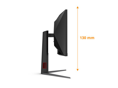 AOC : 34 W VA 1500R WQHD 240HZ 0.3MS 2H(2.1)1DP HDR400 HEIGHT ADJUSTA