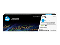 HP : HP 222X HIGH YIELD CYAN ORIGINAL LaserJet TONER CARTRIDG