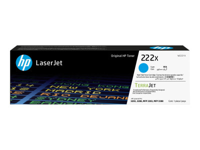 HP : HP 222X HIGH YIELD CYAN ORIGINAL LaserJet TONER CARTRIDG