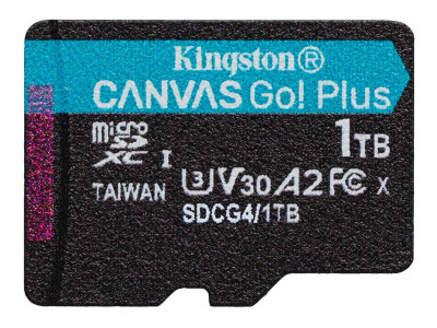 Kingston : 1TB MSDXC CANVAS GO PLUS 200R GEN4 A2 U3 SINGLE pack W/O ADP