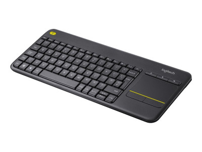 Logitech : CLAVIER SANS FIL TOUCH K400+ NOIR- QWERTY - 2.4GHZ US INTL