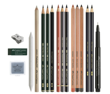 FABER-CASTELL Kit d'artiste Discovery, 17 pièces