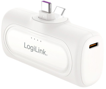LogiLink Powerbank, 5 000 mAh, 2x USB-C, blanc