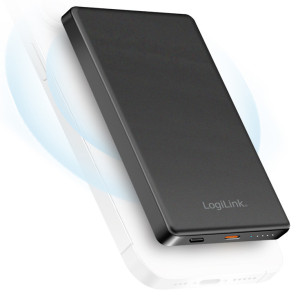 LogiLink Magnetische Powerbank, 5.000 mAh, USB-C, schwarz