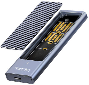 LogiLink USB 3.2 Gen 2x2-Gehäuse für M2 NVMe & SATA SSD