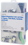 Kit de rangement de câbles LogiLink, 128 pièces, dans une boîte