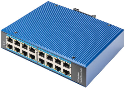 DIGITUS Industrial Gigabit Ethernet Switch, 16-Port