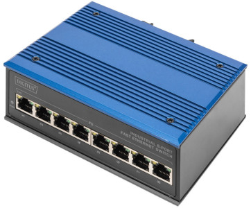 DIGITUS Industrial Fast Ethernet Switch, 8-Port, Unmanaged