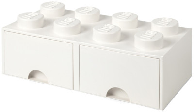 LEGO Brique tiroir STORAGE BRICK DRAWER 8, 2 tiroirs, blanc