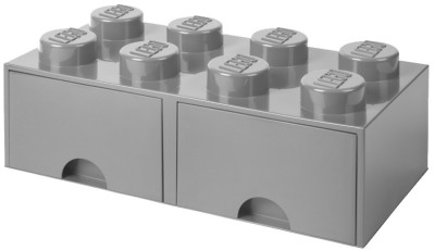 LEGO Brique tiroir STORAGE BRICK DRAWER 8, 2 tiroirs, blanc