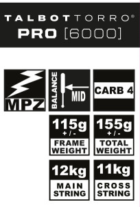 TALBOT torro Raquette de squash Pro 6000, noir/vert